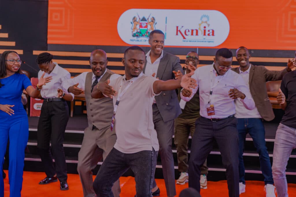 Founders pitching on stage at a Silicon Xchange program